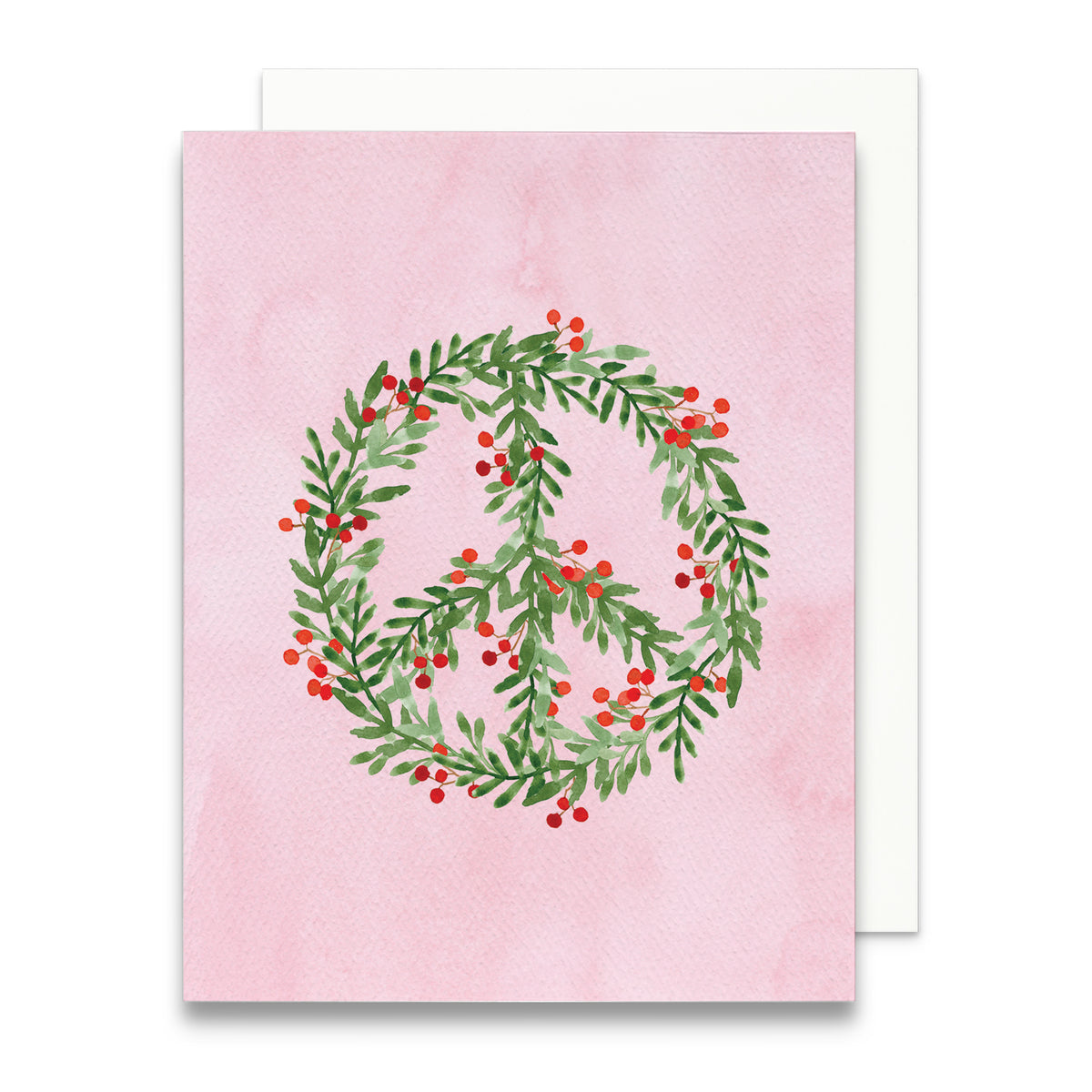 Peace Wreath Christmas Greeting Card