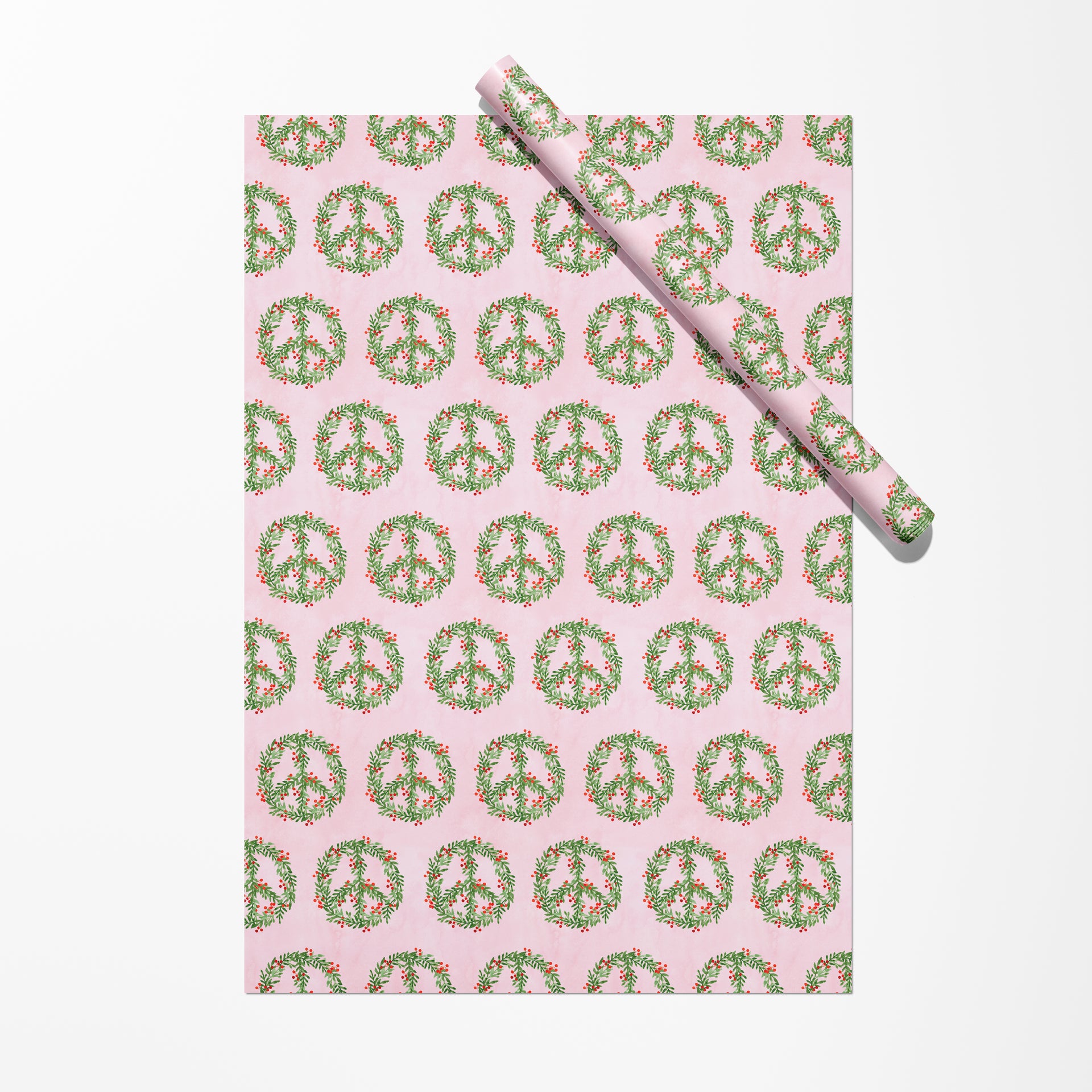 Peace Wreaths Gift Wrap by Gert & Co