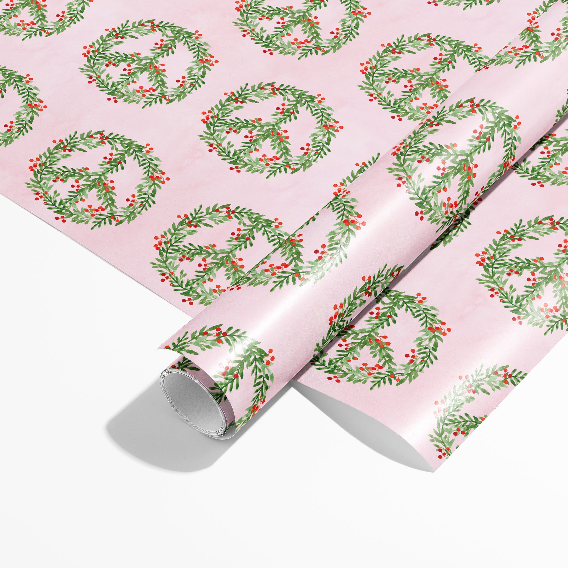 Peace Wreath Gift Wrap Rolled