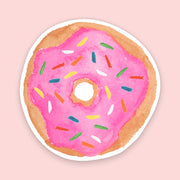 Pink Frosted Donut Sticker