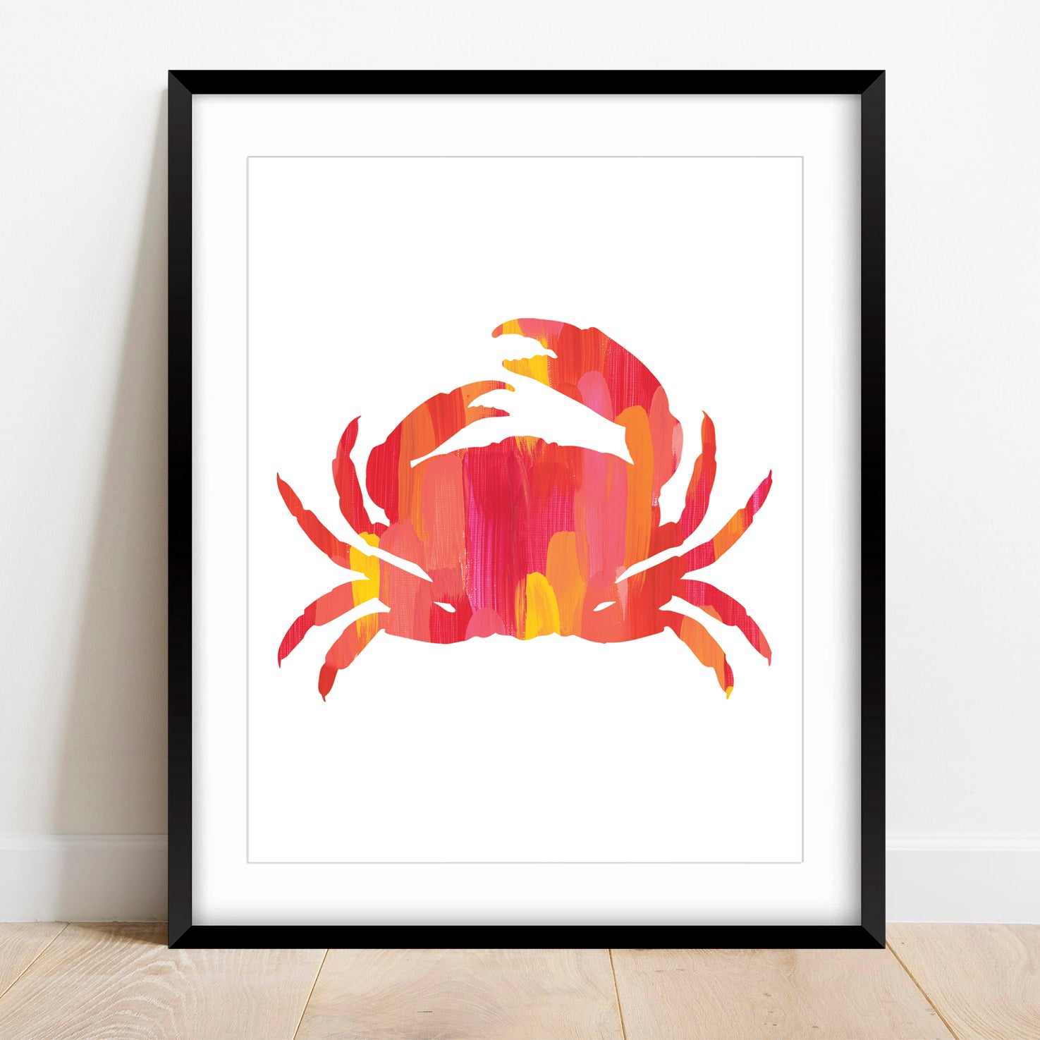 Bright Pink & Orange Crab Print by Gert & Co