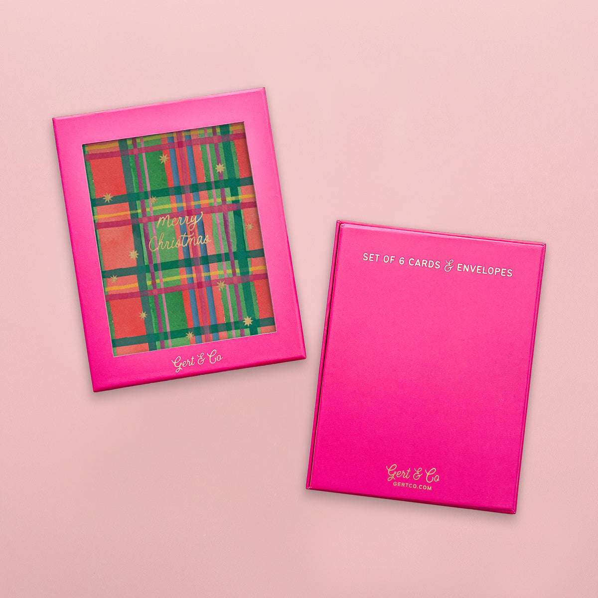 Plaid Merry Christmas Greeting Card, Set of 6
