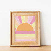 Retro Sun Art Print by Gert & Co