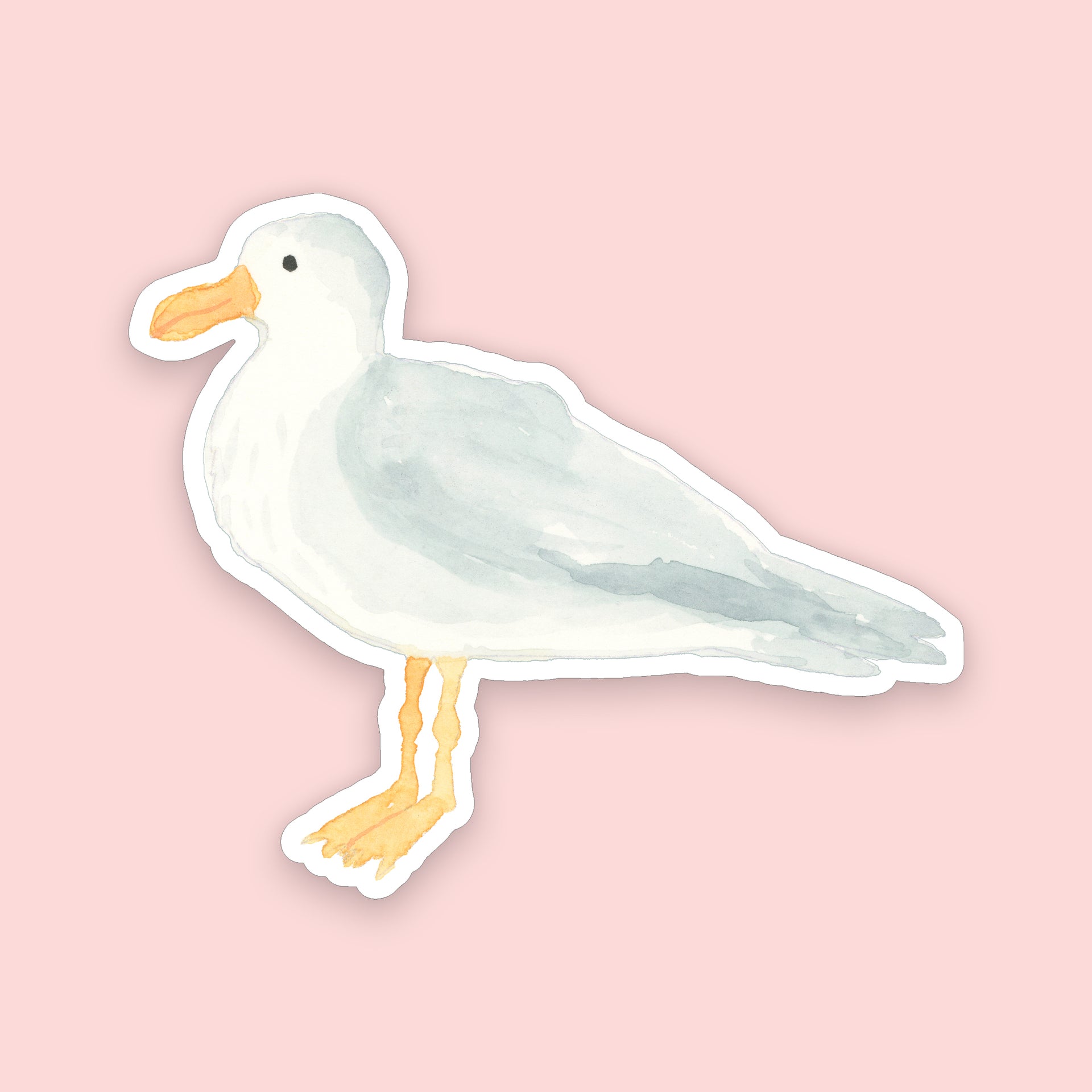 Watercolor Seagull Sticker