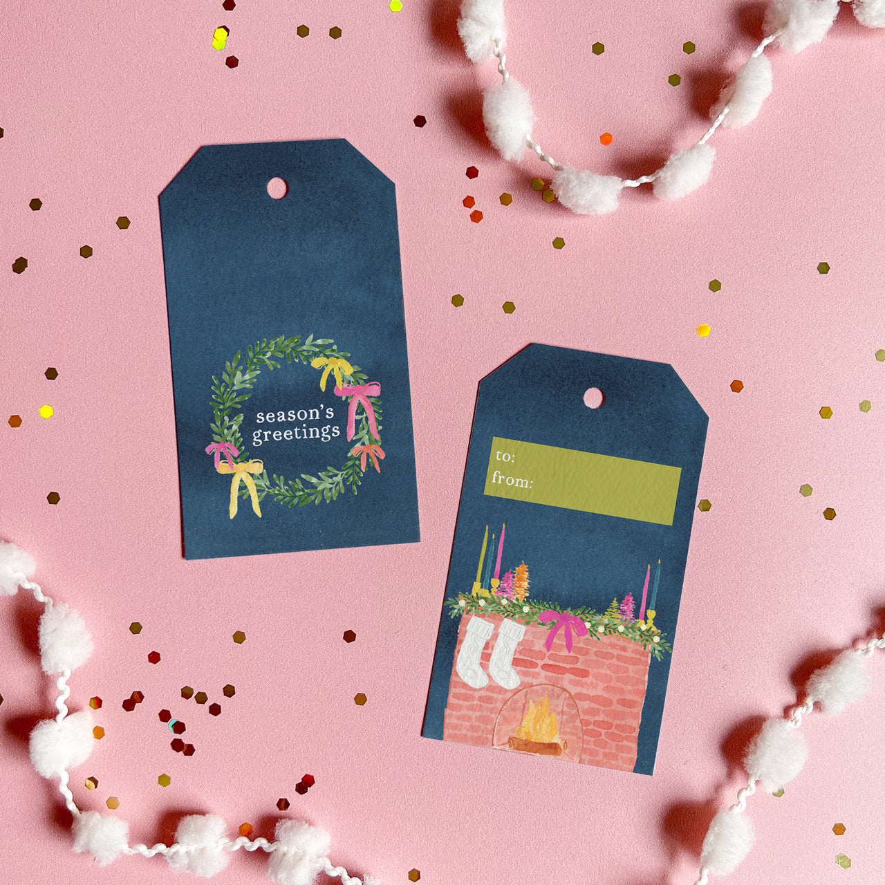 Bow Wreath Holiday Gift Tags by Gert & Co