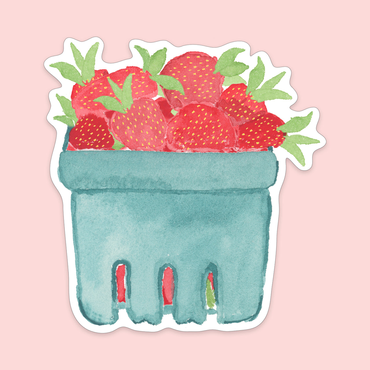 Strawberry Basket Sticker