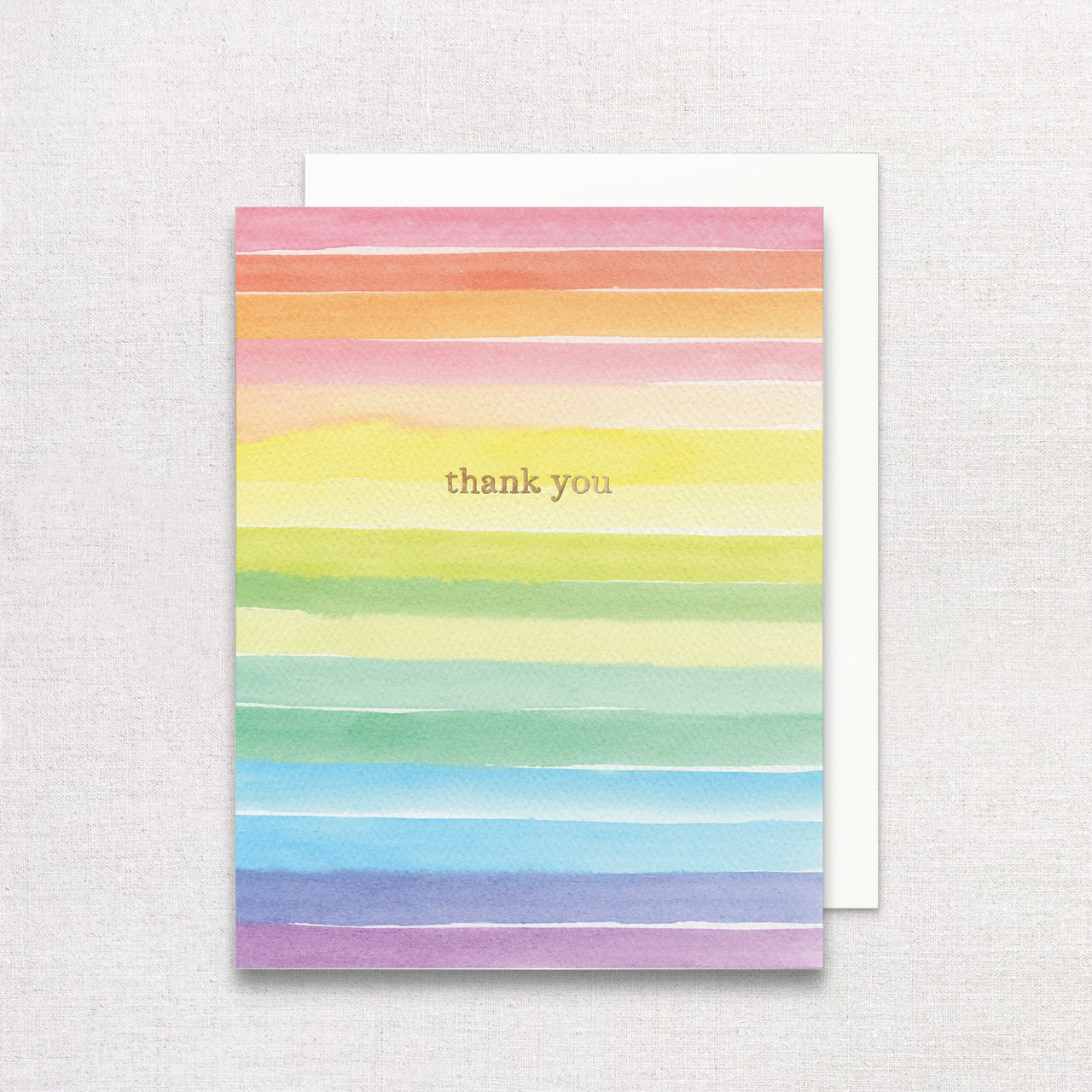 Colorful Stripes Thank You Greeting Card by Gert & Co