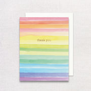 Colorful Stripes Thank You Greeting Card by Gert & Co