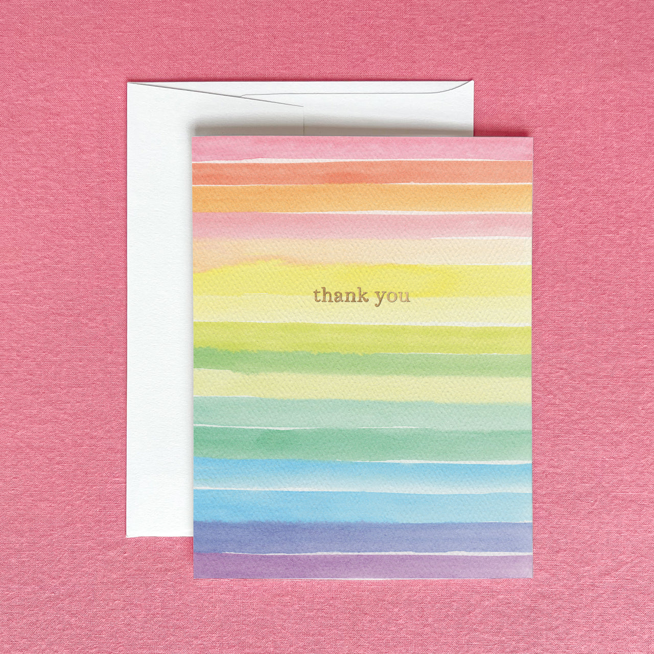 Colorful Stripes Thank You Greeting Card by Gert & Co