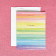 Colorful Stripes Thank You Greeting Card by Gert & Co