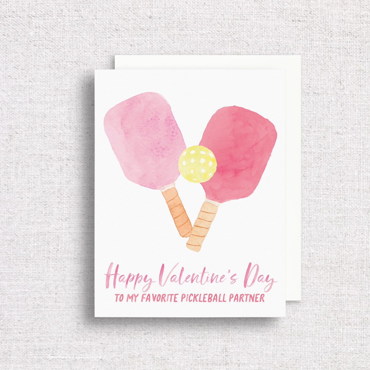 Pickleball Valentine's Day Greeting Card by Gert & Co