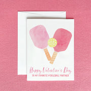 Pickleball Valentine's Day Greeting Card by Gert & Co