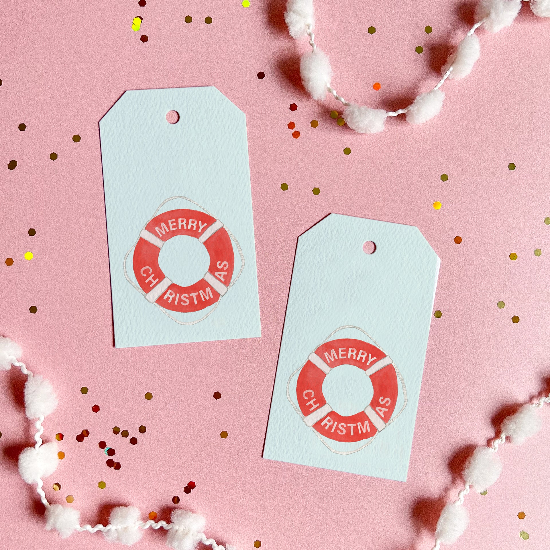 Christmas Life Preserver Gift Tags by Gert & Co