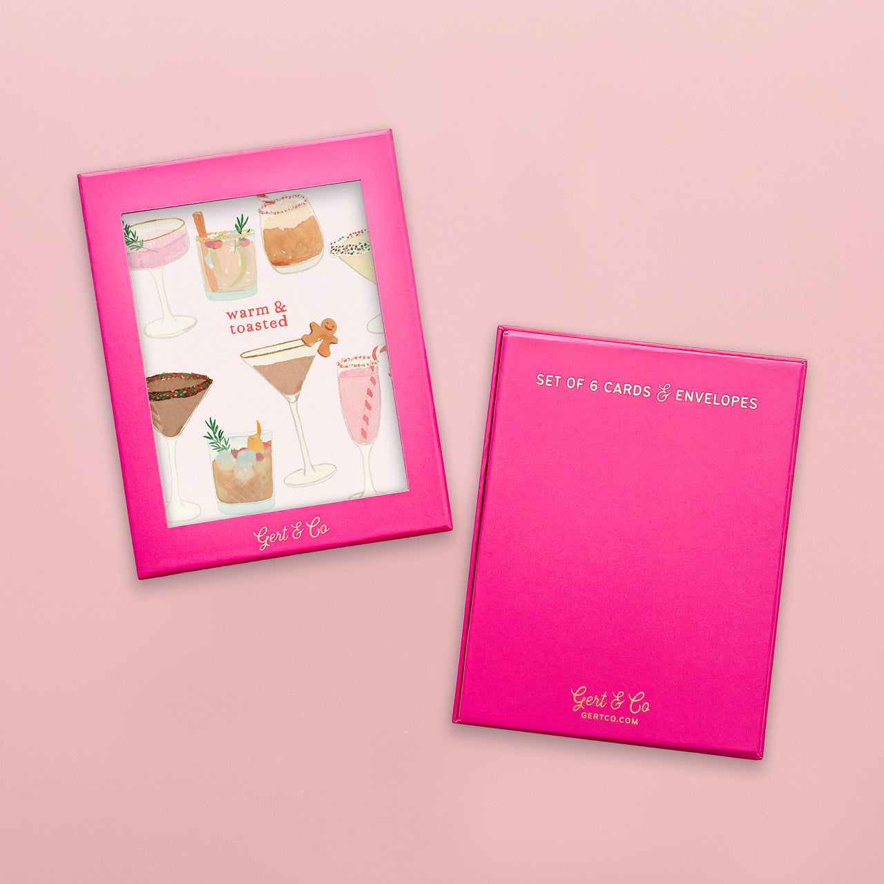 Holiday Cocktails Greeting Cards, Set of 6