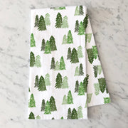 Watercolor Forest Trees Tea Towel by Gert & Co