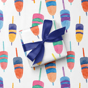 Colorful Watercolor Buoys Gift Wrap by Gert & Co