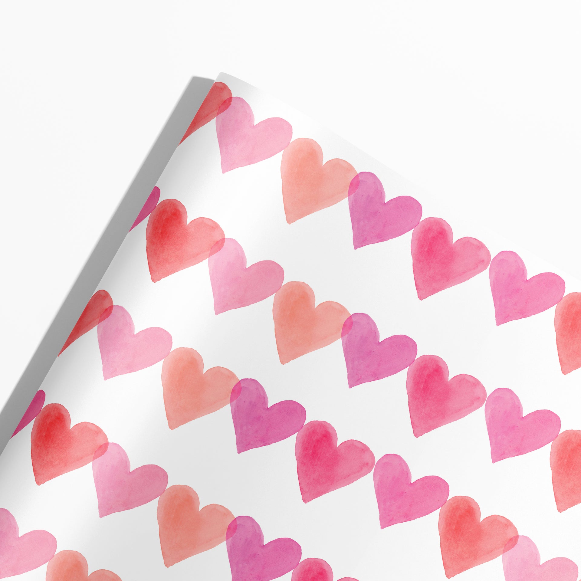Watercolor Hearts Gift Wrap by Gert & Co