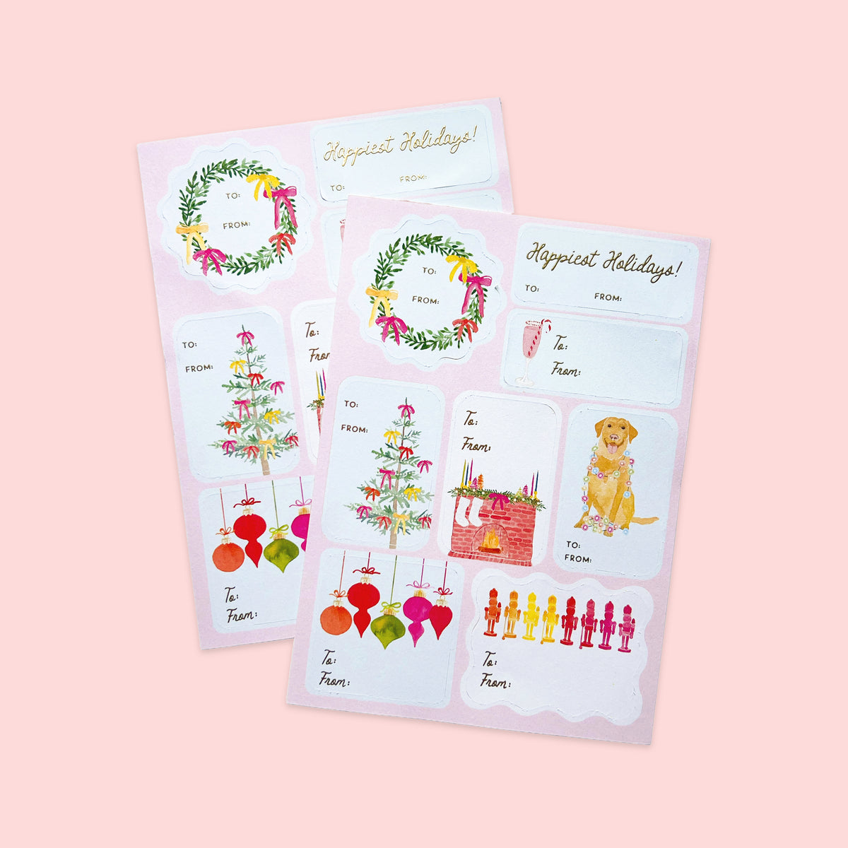 Whimsical Holiday Gift Tag Sticker Sheet