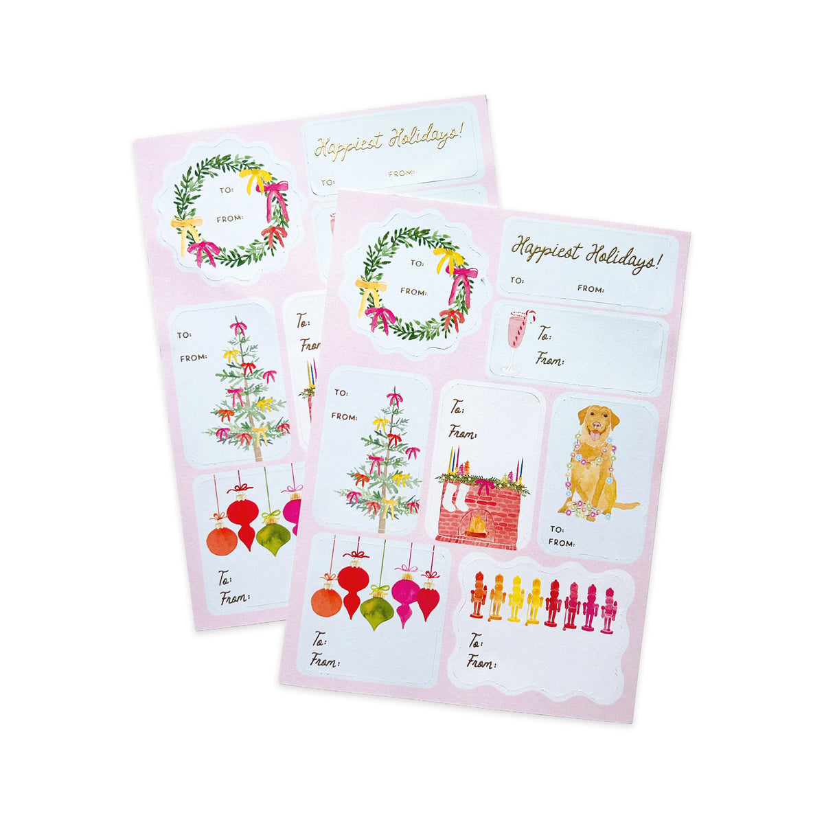 Whimsical Holiday Gift Tag Sticker Sheet