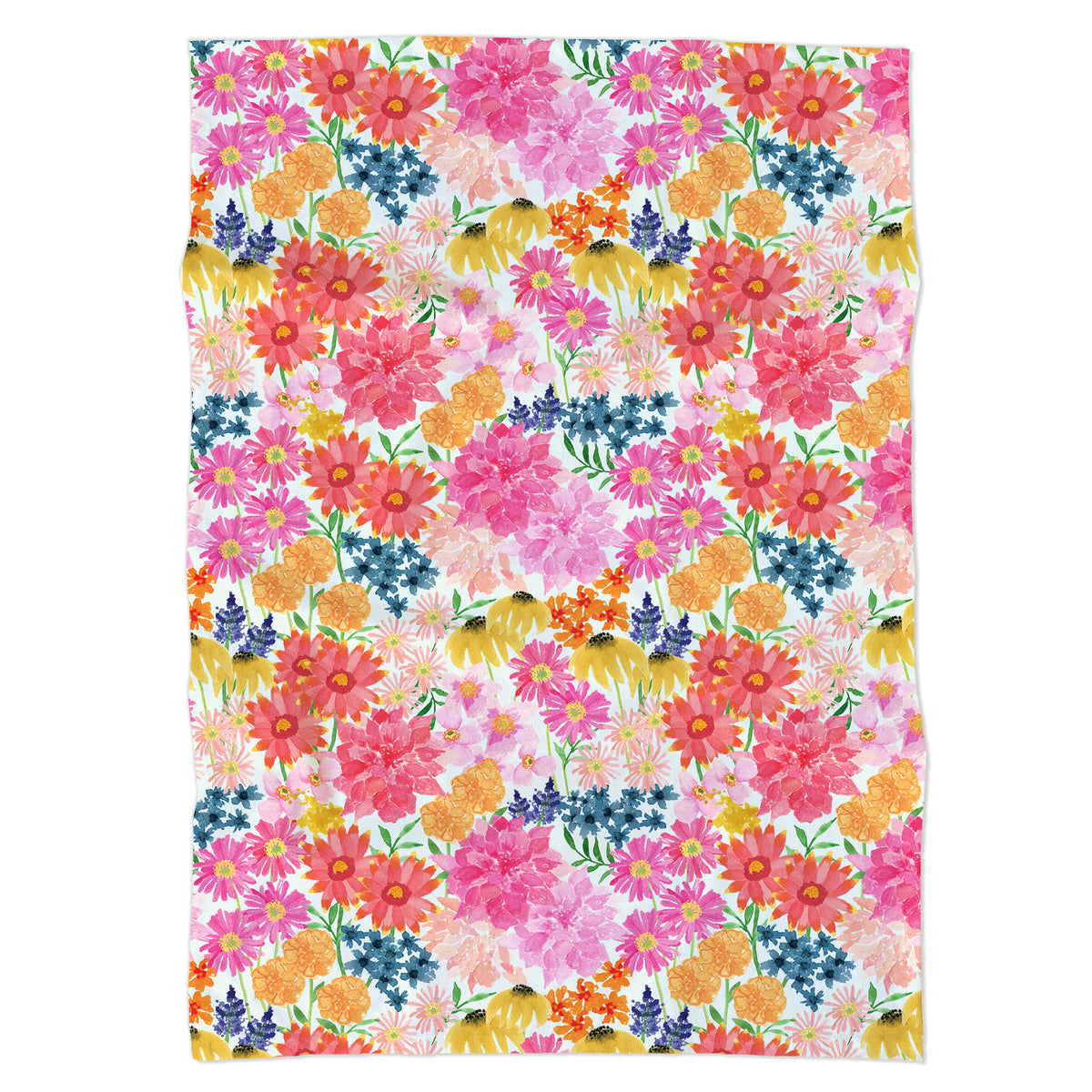 Bright Wildflowers Tea Towel