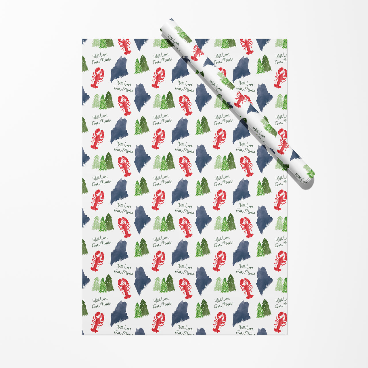 "With Love, From Maine" Gift Wrap by Gert & Co