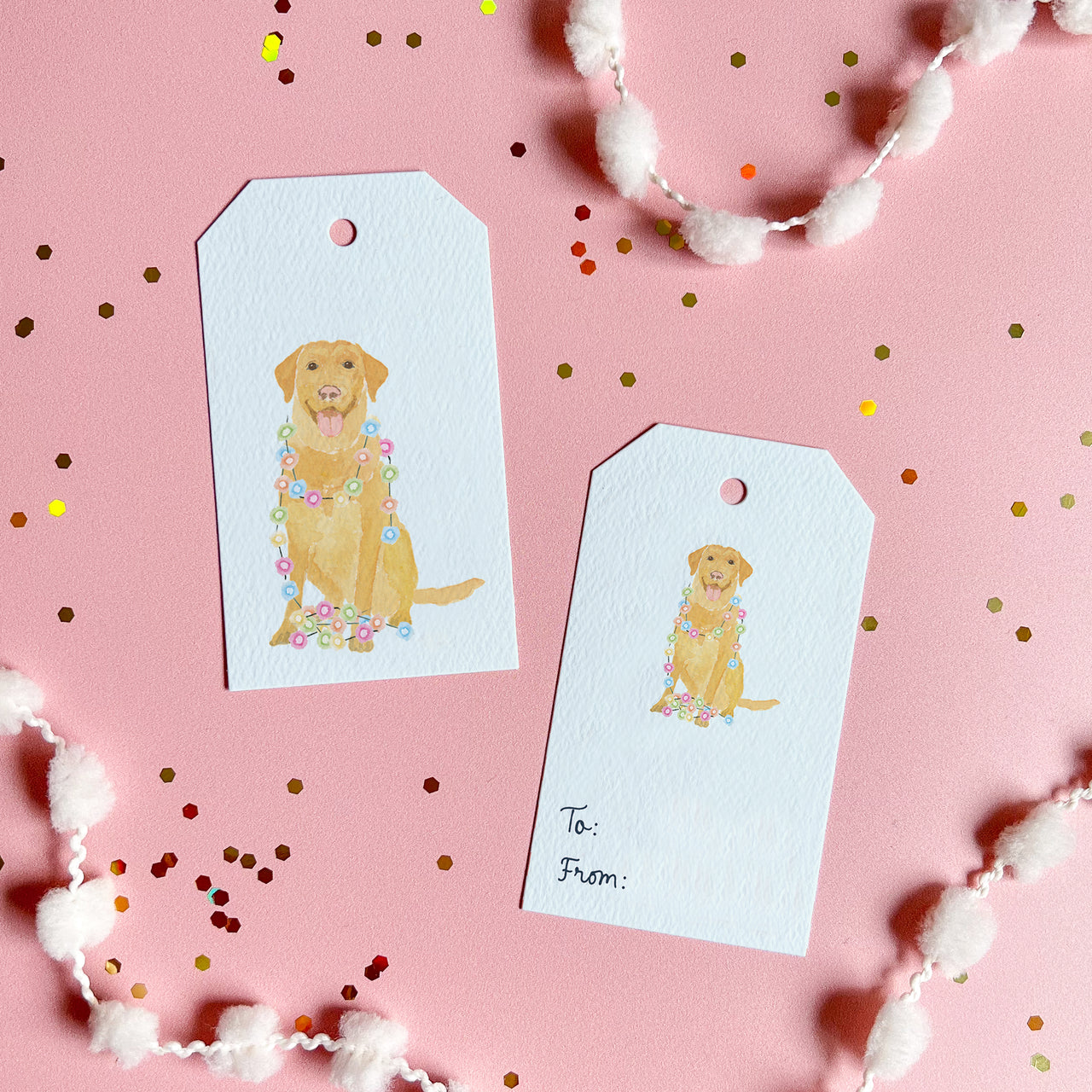 Yellow Lab Holiday Gift Tags by Gert & Co