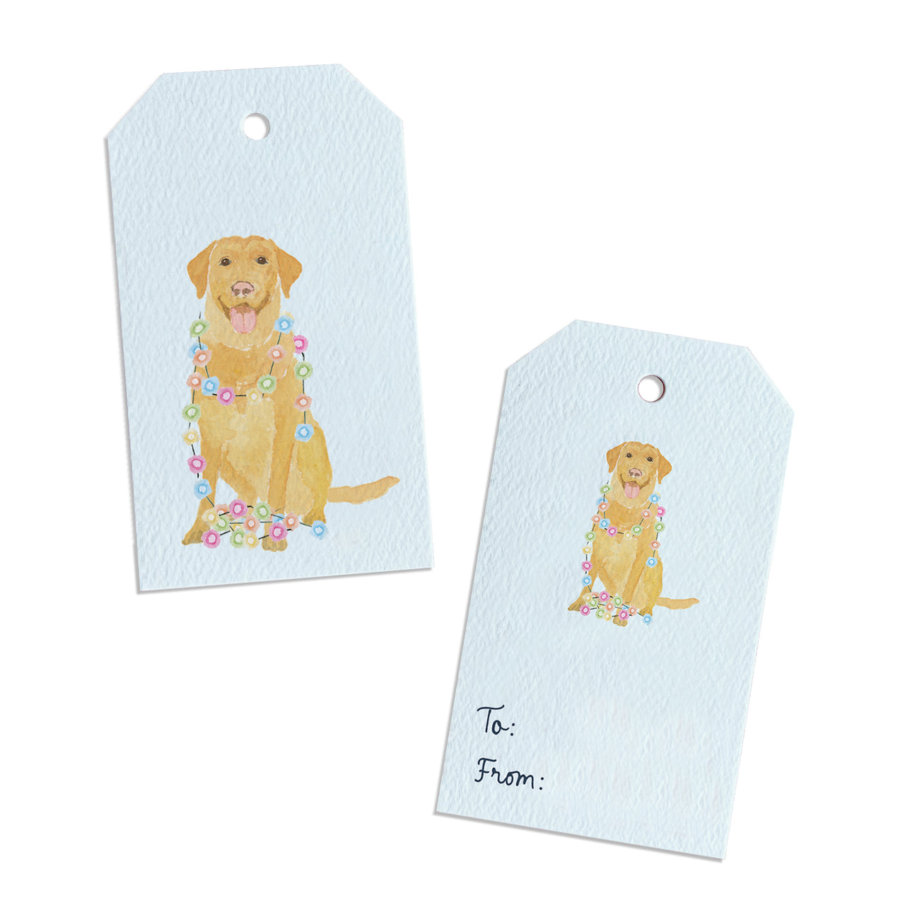 Yellow Lab Holiday Gift Tags, Set of 8