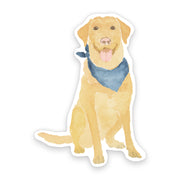 Watercolor Yellow Lab Sticker