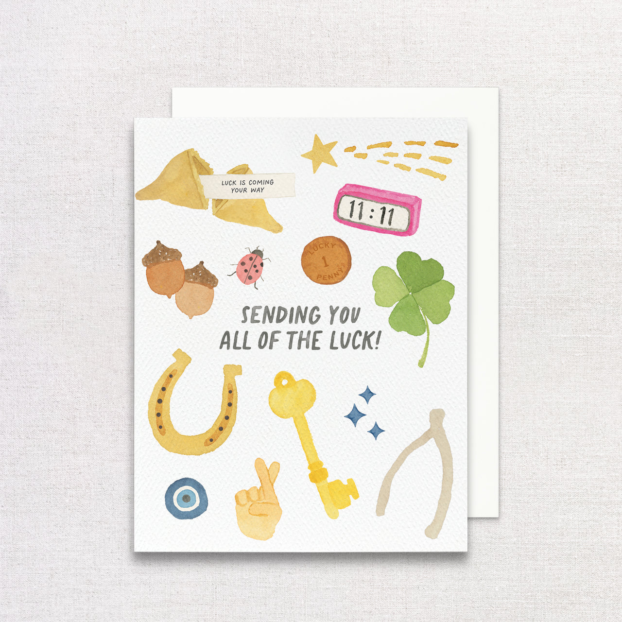 Sending You All of The Luck Greeting Card by Gert & Co