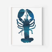 Bright Blue Lobster Art Print by Gert & Co