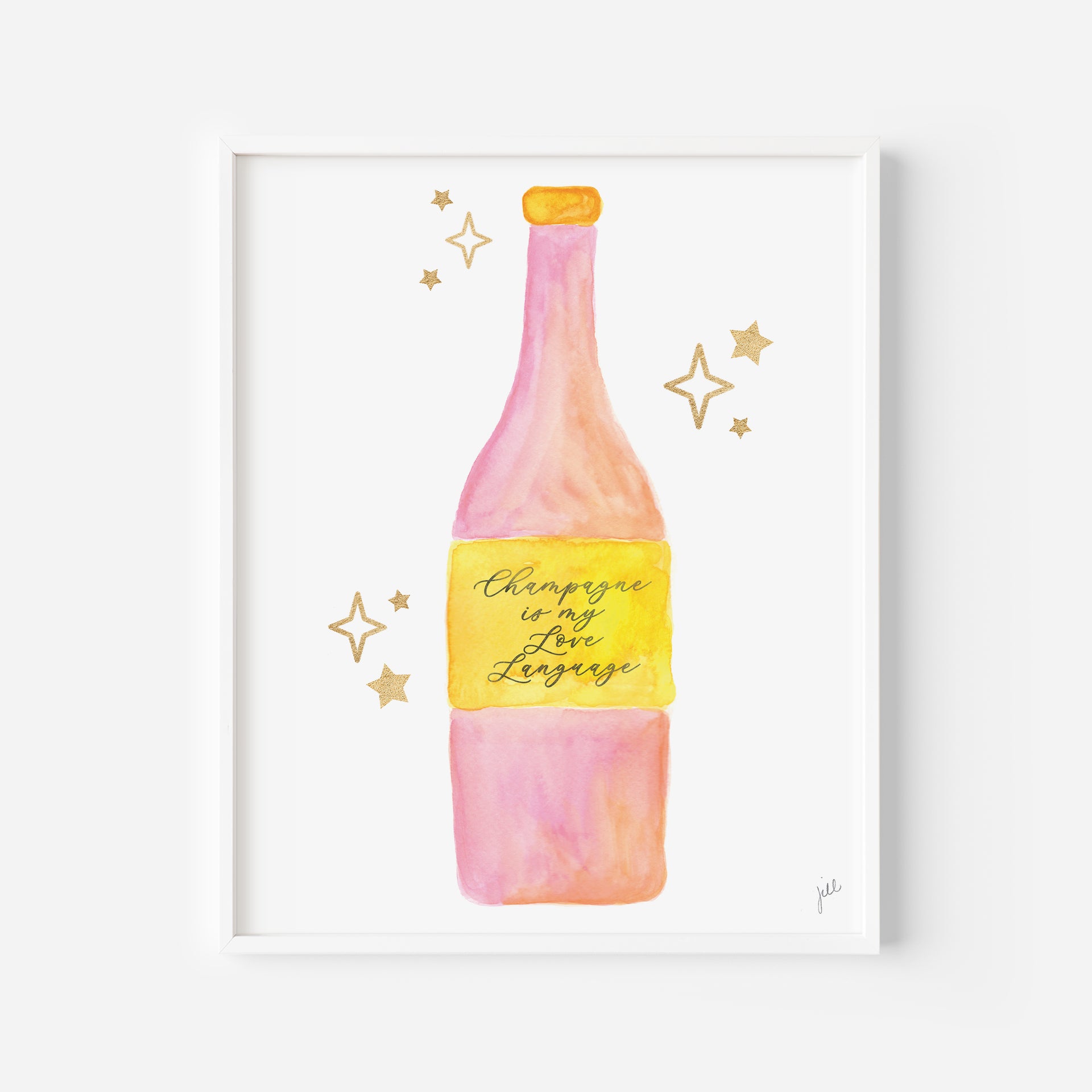 Rose Champagne Bottles - Art Print