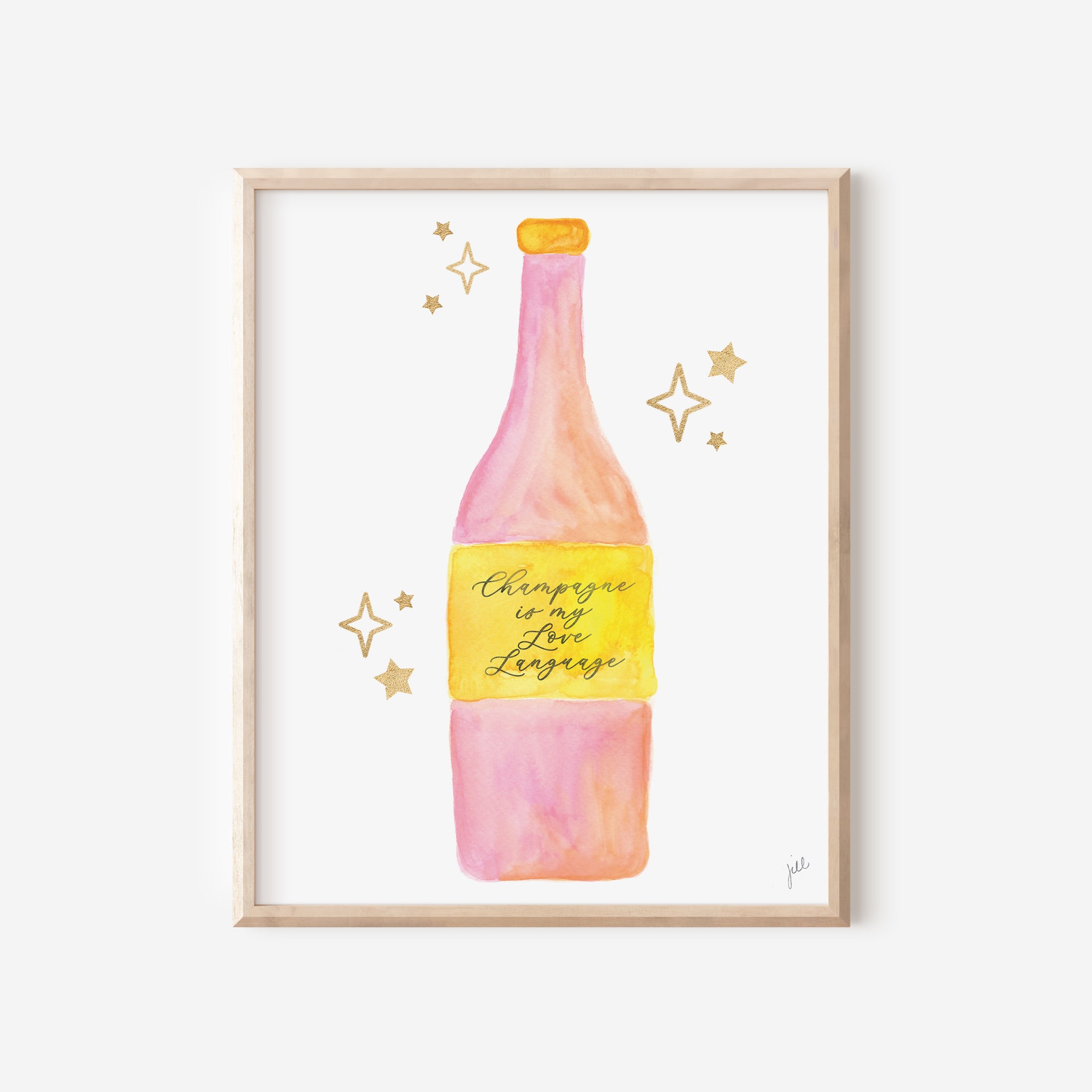 Champagne Is my Love Language Art Print by Gert & Co