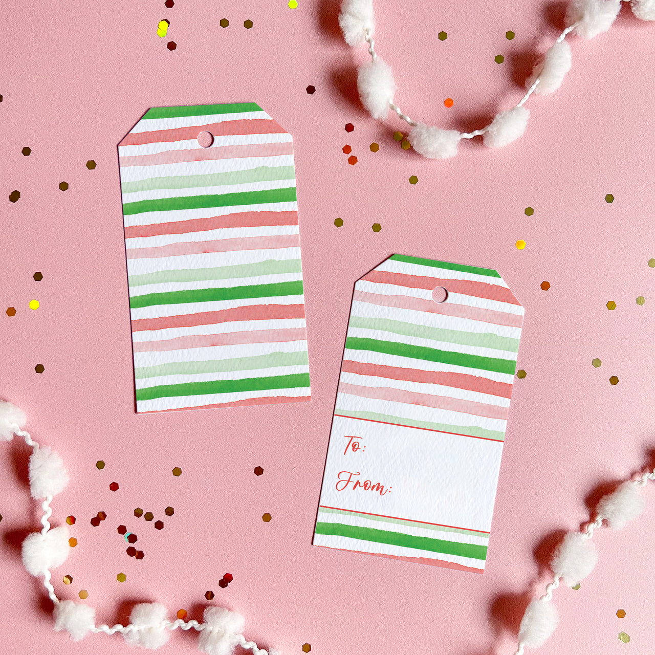 Christmas Stripes Holiday Gift Tags by Gert & Co