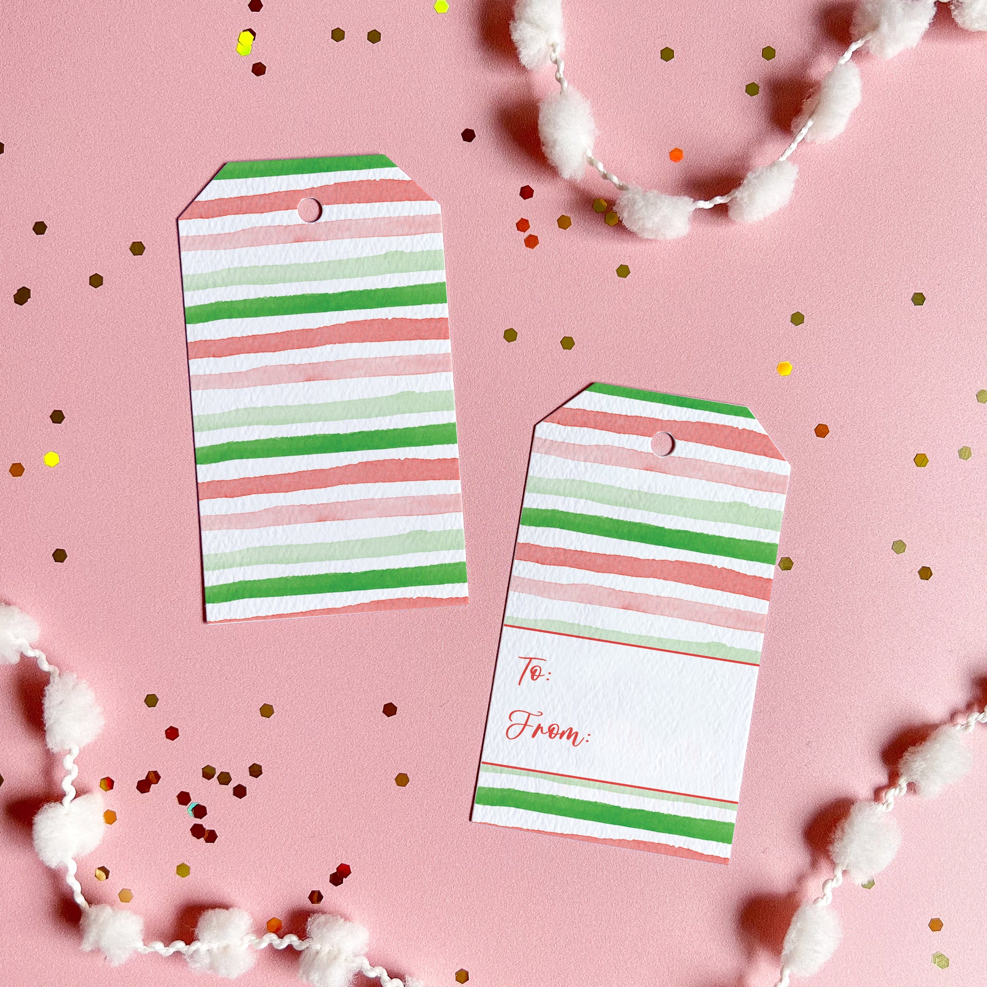 Christmas Stripes Holiday Gift Tags by Gert & Co
