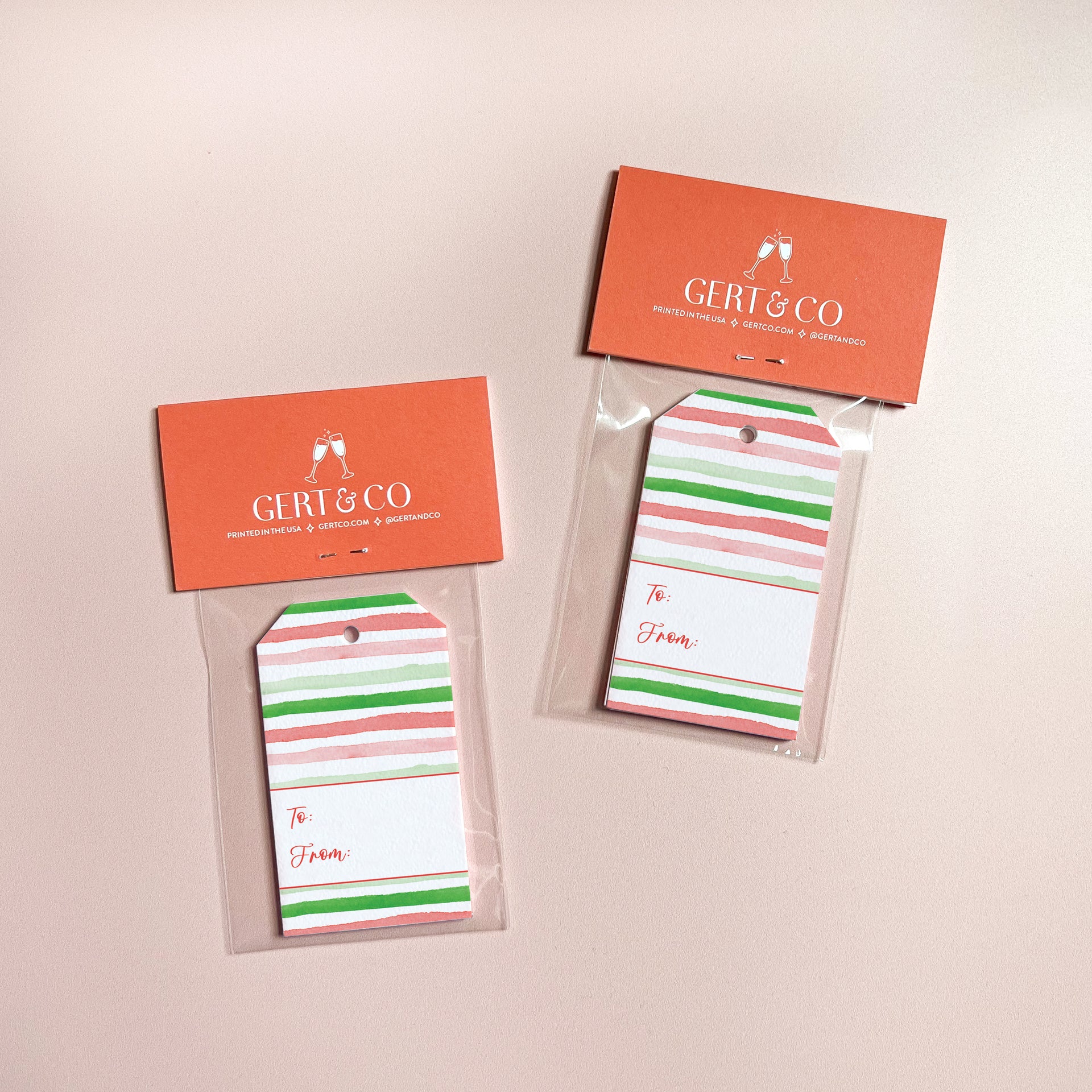 Christmas Stripes Holiday Gift Tags by Gert & Co