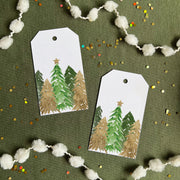 Watercolor Forest Trees Holiday Gift Tags by Gert & Co