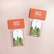 Watercolor Forest Trees Holiday Gift Tags by Gert & Co