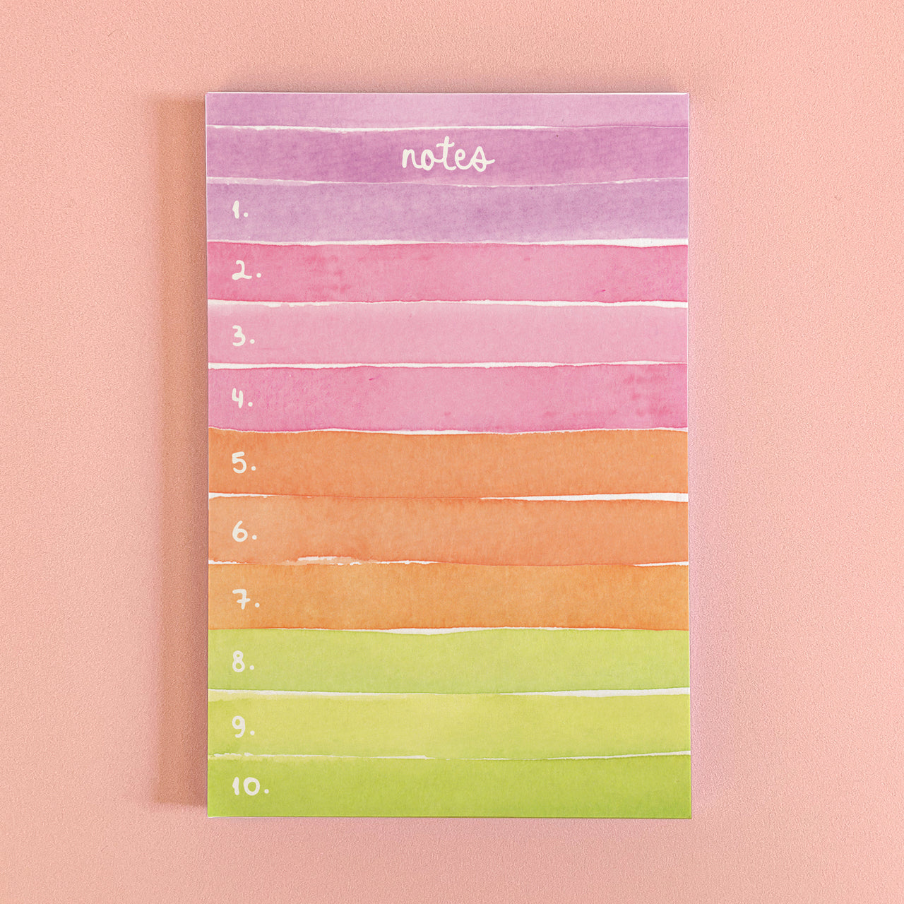 Colorblock Watercolor Stripes Notepad