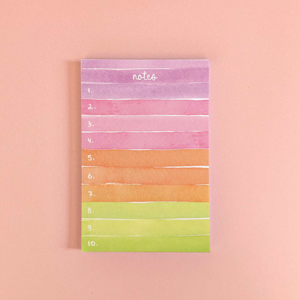 Colorblock Watercolor Stripes Notepad by Gert & Co