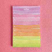 Colorblock Watercolor Stripes Notepad by Gert & Co