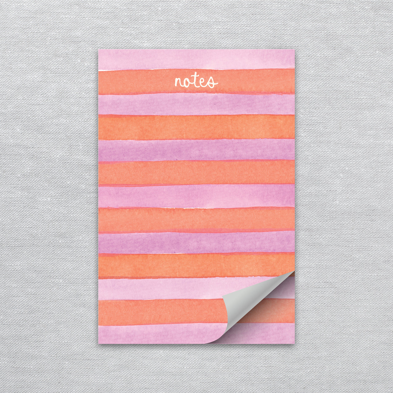 Orange and Purple Stripes Notepad by Gert & Co