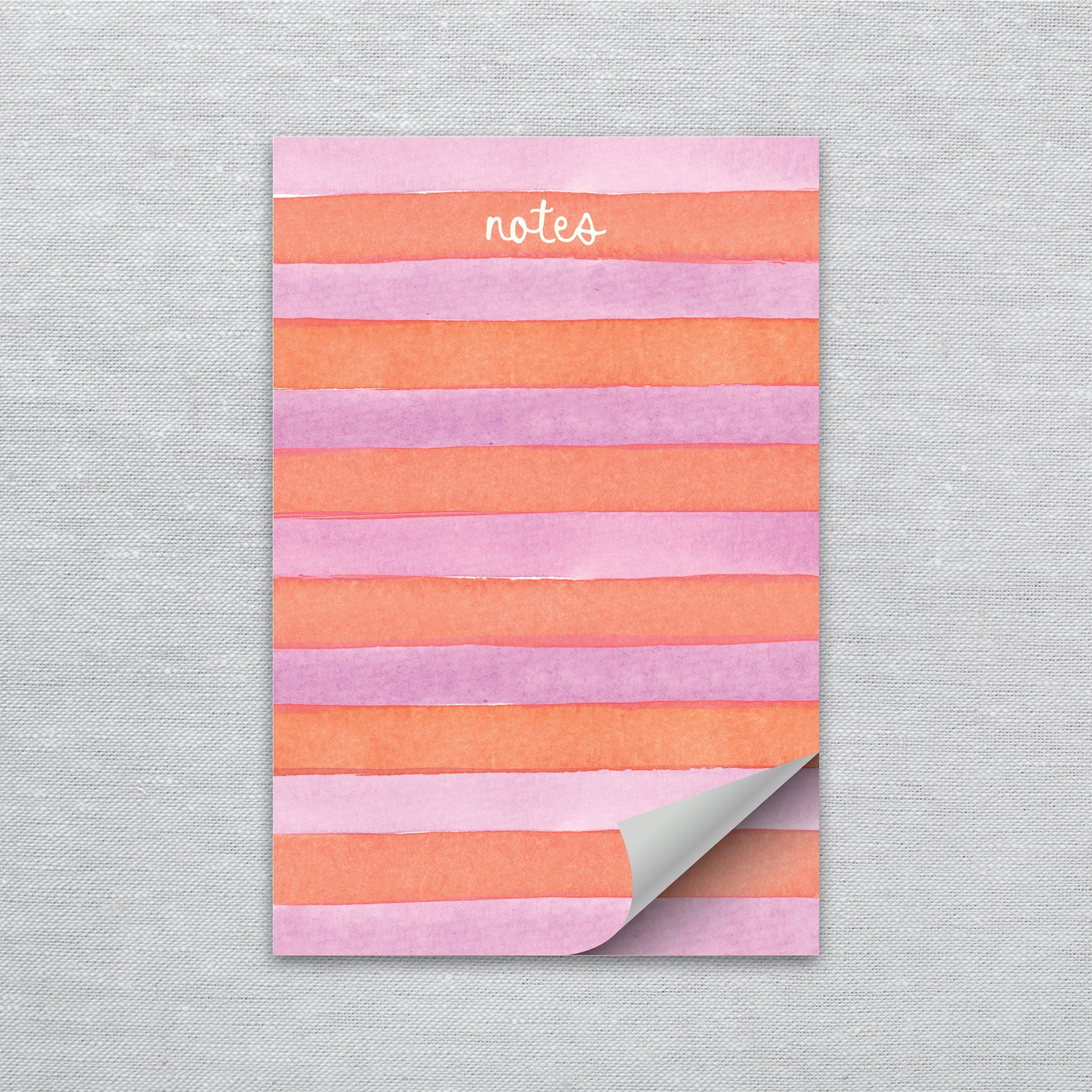Orange and Purple Stripes Notepad by Gert & Co