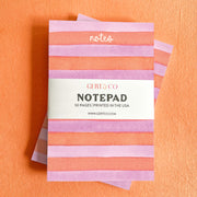 Orange and Purple Stripes Notepad by Gert & Co