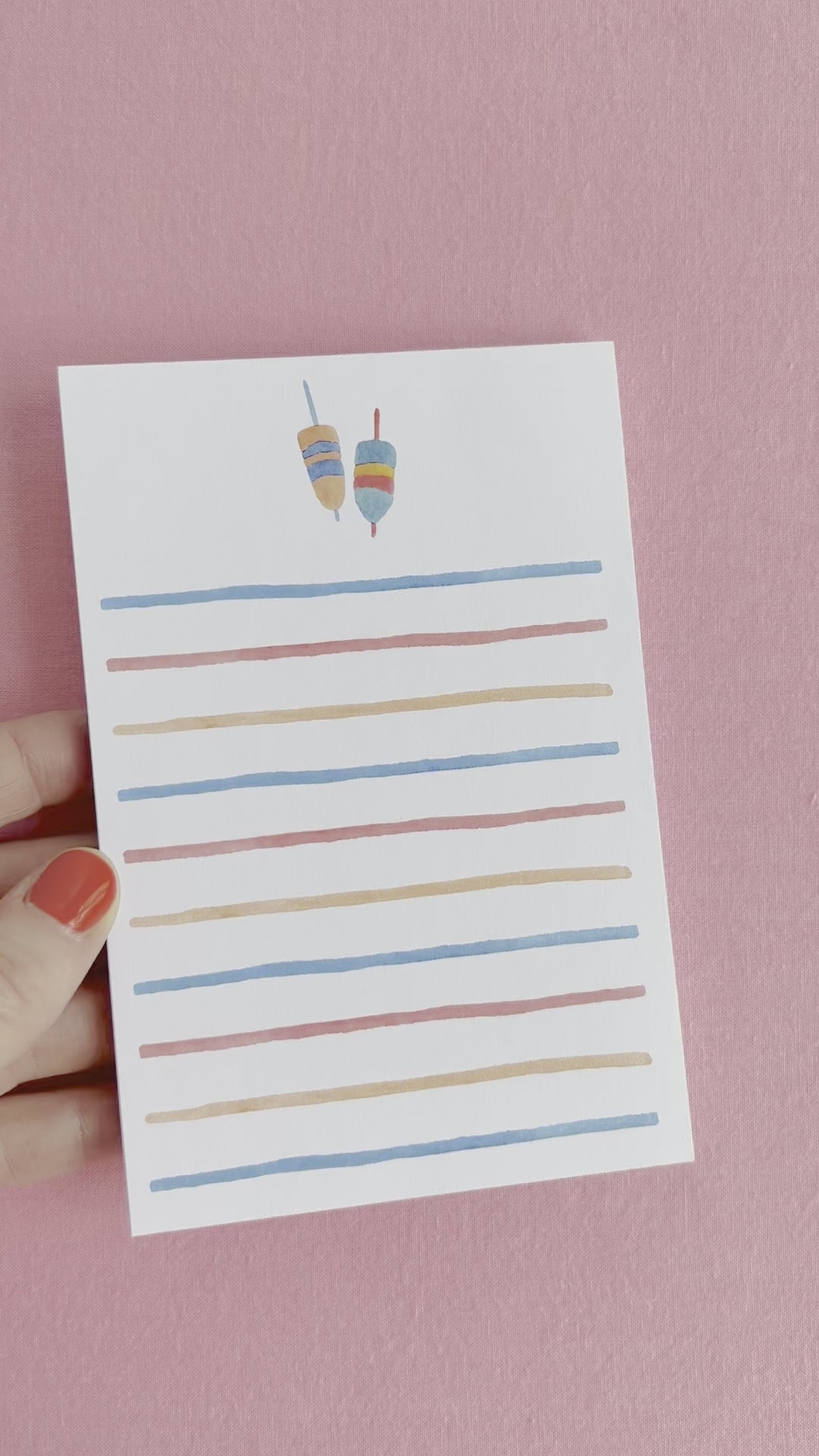 Watercolor Buoys Notepad