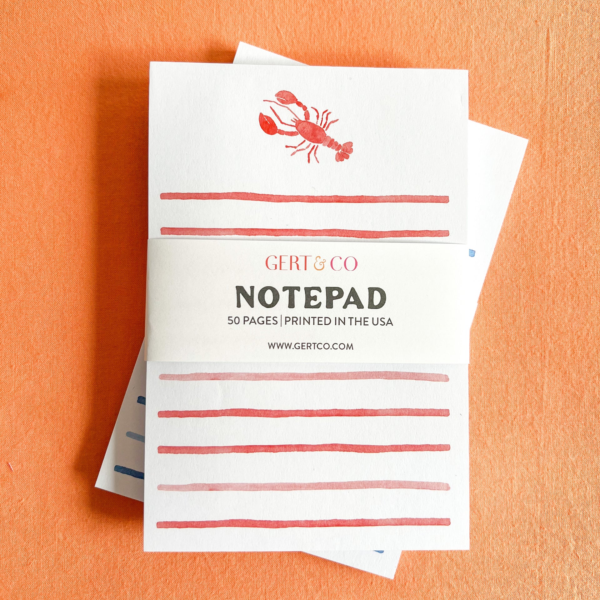 Watercolor Lobster Notepad by Gert & Co