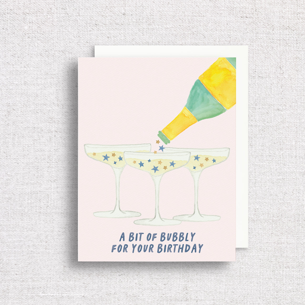 'A bit of bubbly for your birthday' Greeting Card by Gert & Co