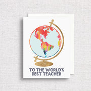 World's Best Teacher Greeting Card by Gert & Co