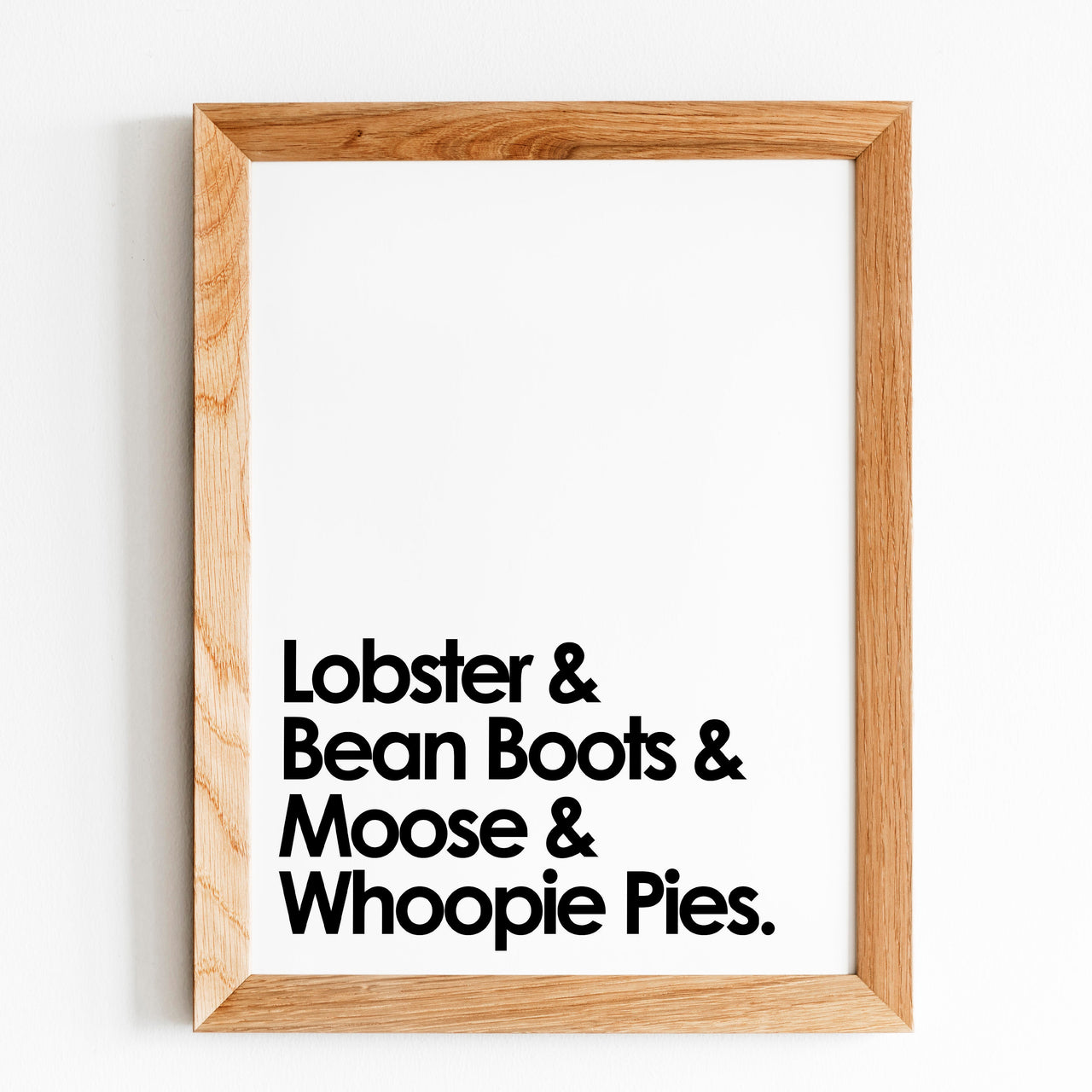 Maine Lobster & Bean Boots Print Framed by Gert & Co