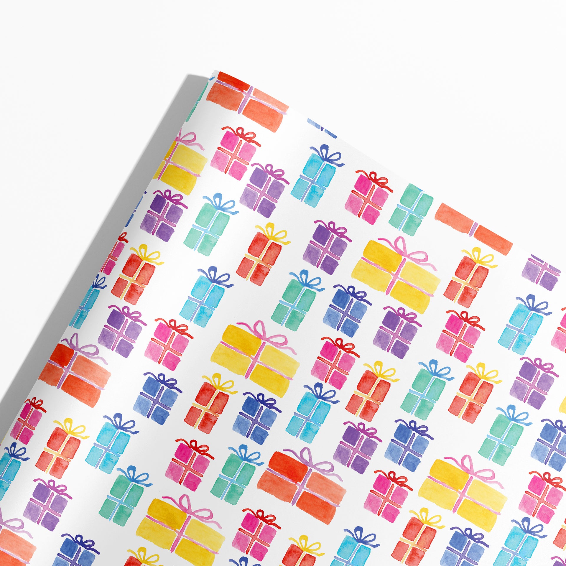 Colorful Watercolor Presents Gift Wrap by Gert & Co