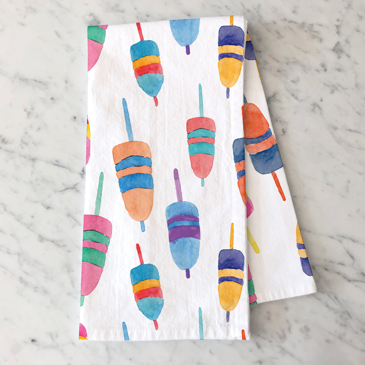 Colorful Buoys Tea Towel by Gert & Co